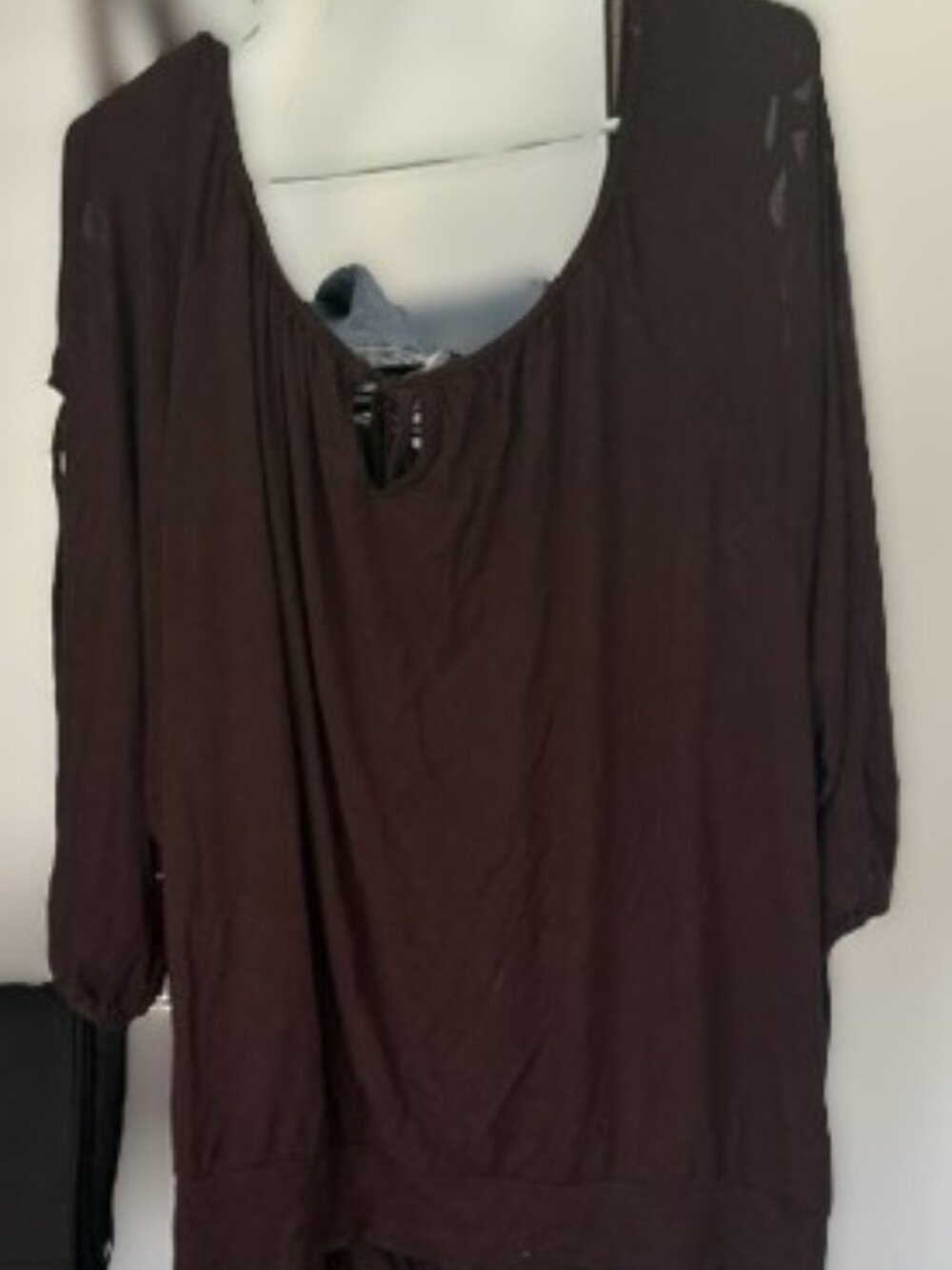 Black slouchy poet style shirt (no buttons)